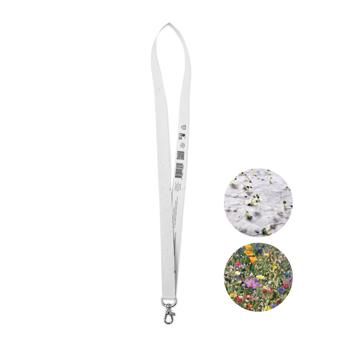 lanyard tour de cou écologique personnalisé avec graines intégrées