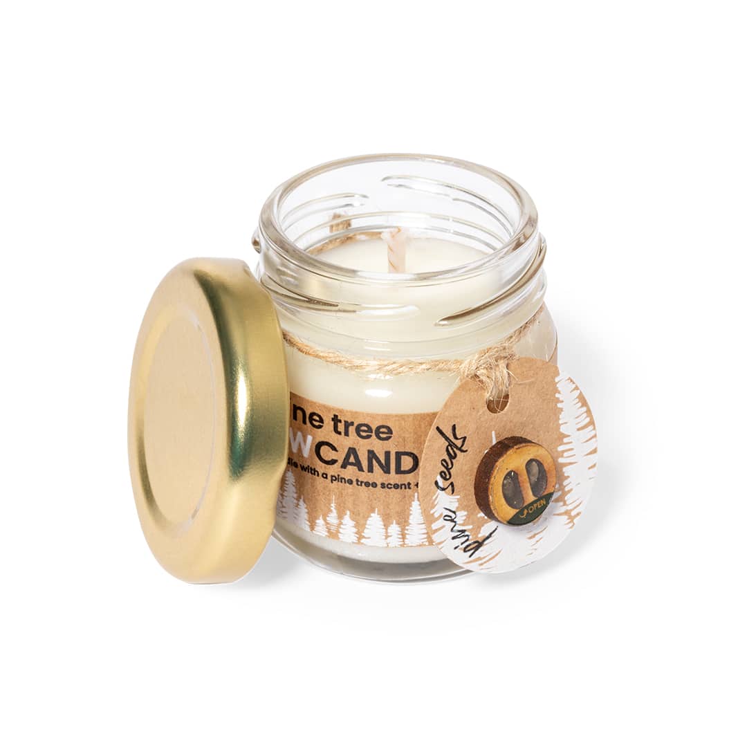Bougie publicitaire au parfum de vanille - Made in UE