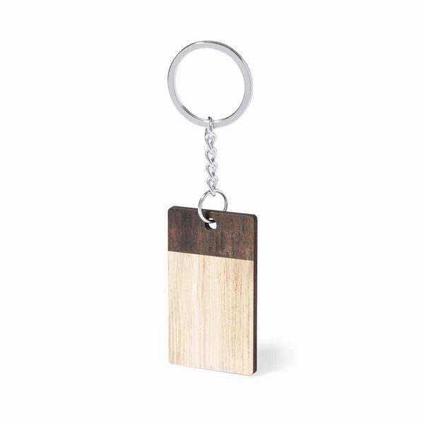 Porte clépublicitaire en bois à personnaliser - Made in UE