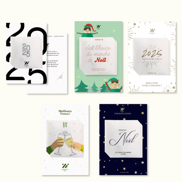 Carte de vœux avec sachet de thé