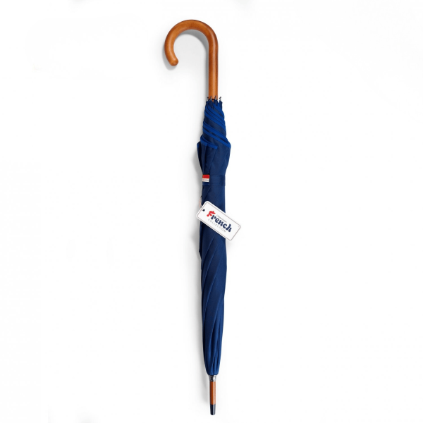 Parapluie de ville Made in France personnalisé avec poignée en bois – Goodies entreprise haut de gamme