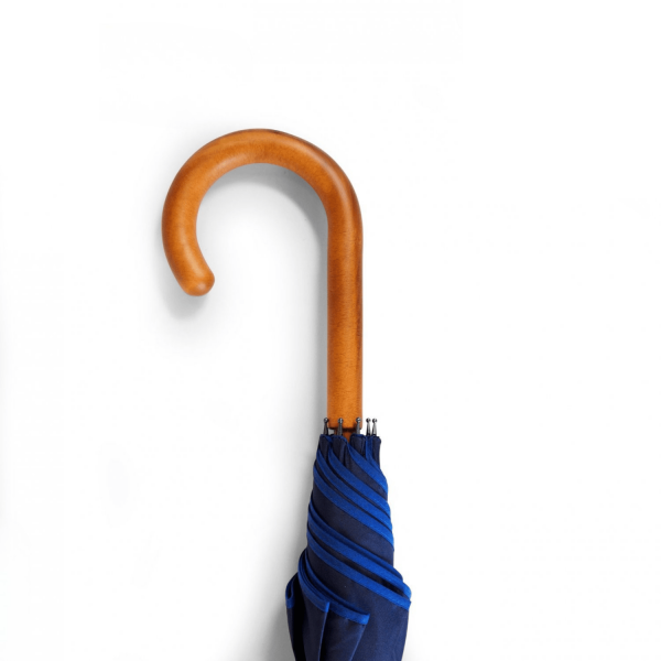 Parapluie de ville Made in France personnalisé avec poignée en bois – Goodies entreprise haut de gamme