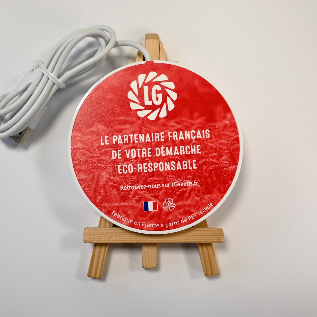 Station chargement sans fil personnalisable Made in France - Goodies High Tech