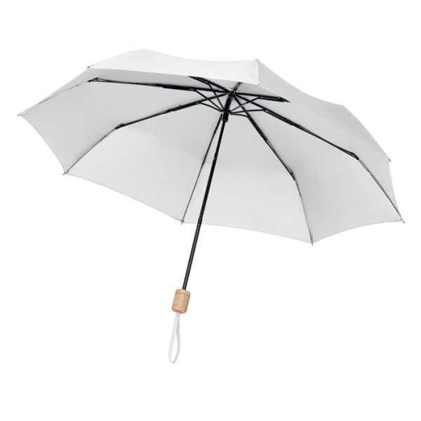 Parapluie pliable publicitaire de couleur blanche