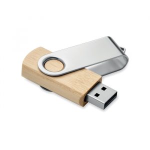 Clé USB 2.0 de 16 Go avec boîtier en bambou personnalisable