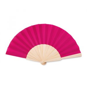 Eventail manuel en bois personnalisable rose