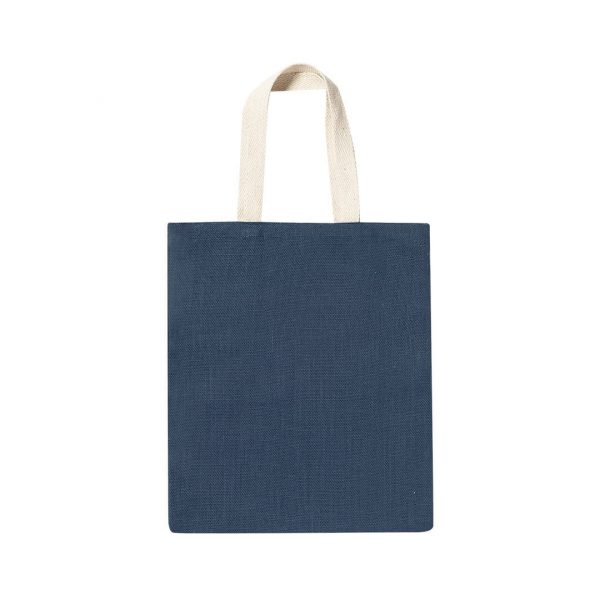 Tote bag personnalisé en jute et poignées en coton - 240g/m2