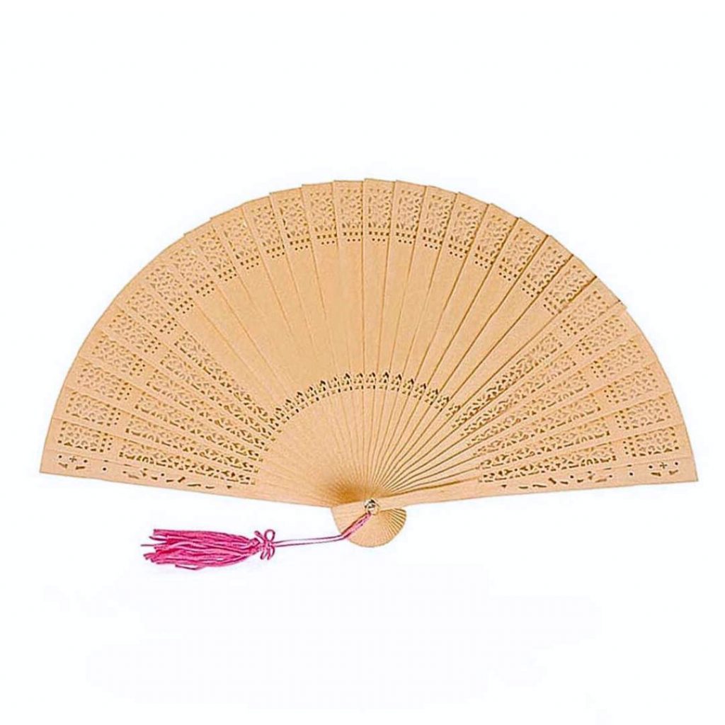 Eventail personnalisable en bois naturel