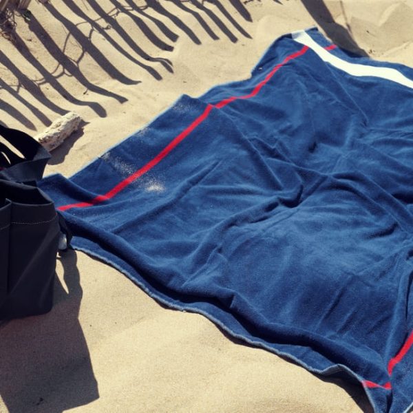 Serviette de plage en coton recyclé - 100 x 160 cm - Made in UE