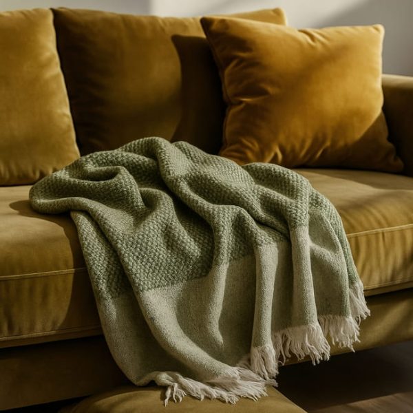 Serviette personnalisable en coton recyclé - 100 x 170 cm - Made in UE