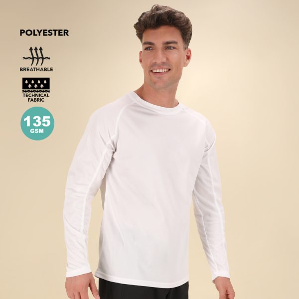 Tshirt technique personnalisé respirant à manche longue – 135g/m2