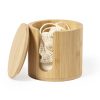 Coton démaquillant avec distributeur bambou personnalisable - 10 cotons