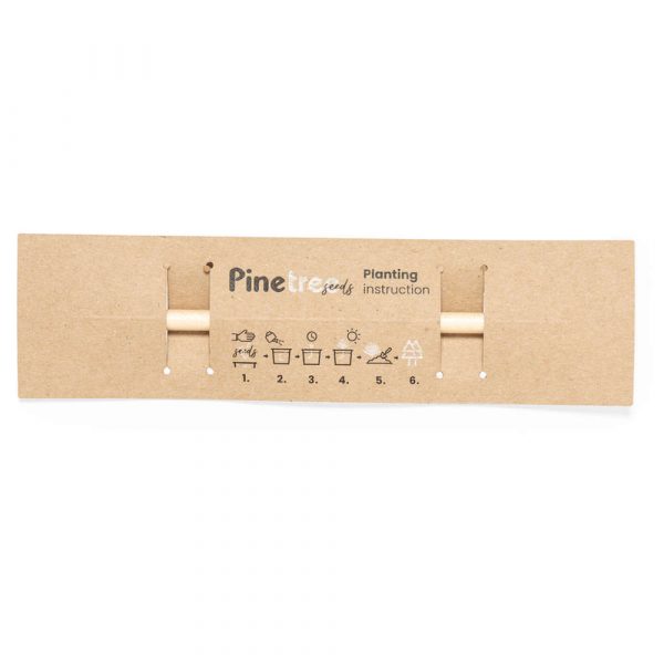 Crayon de papier avec étui en carton recyclé personnalisé et graîne