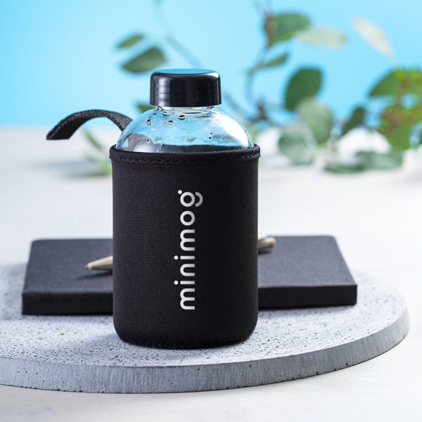 Gourde personnalisée en verre avec protection et poignée – 600 ml