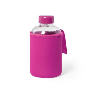 Gourde en verre avec protection et poignée personnalisable - 600 ml