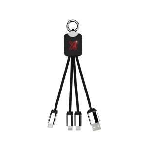 Câble de charge multiples personnalisable en bouteille recyclée