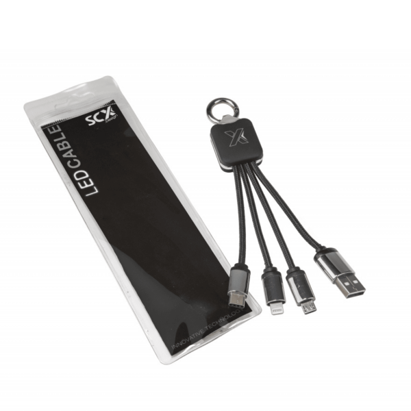 Câble de charge multiples personnalisable en bouteille recyclée