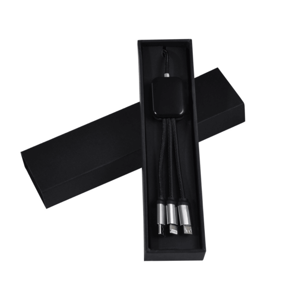 Câble de charge multiples personnalisable en bouteille recyclée