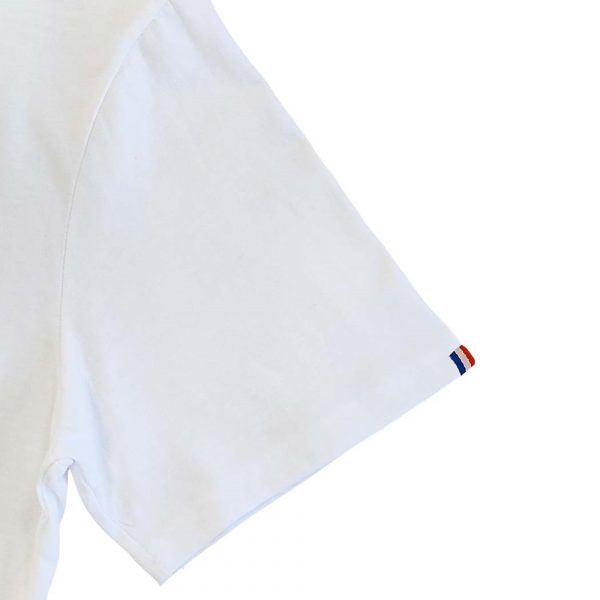 Tee-shirt en coton blanc personnalisé avec un logo - Made in France