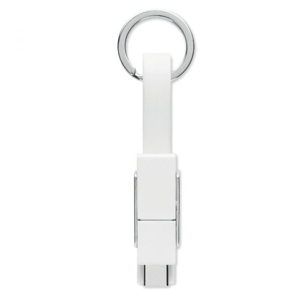 Porte-clés 4-en-1 personnalisable avec câble de chargement