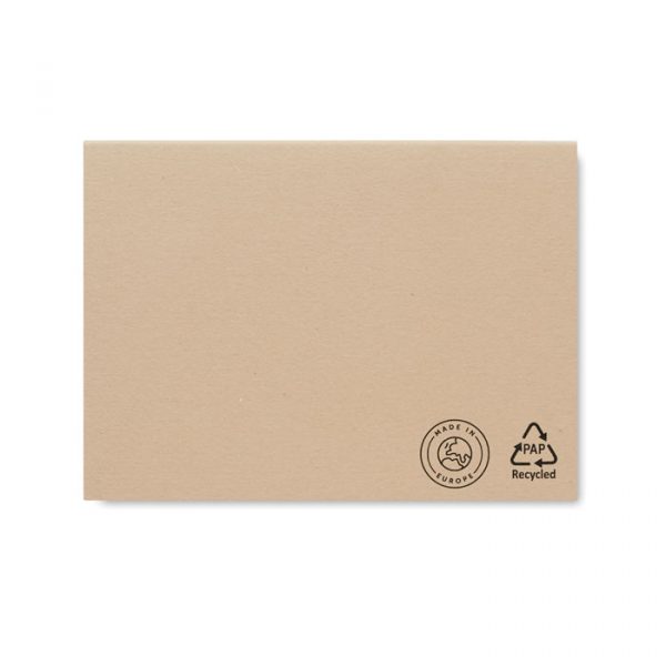 Bloc notes personnalisable à couverture en papier recyclé - 50 feuilles