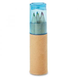 Boîte en carton personnalisable de 6 crayons de couleurs