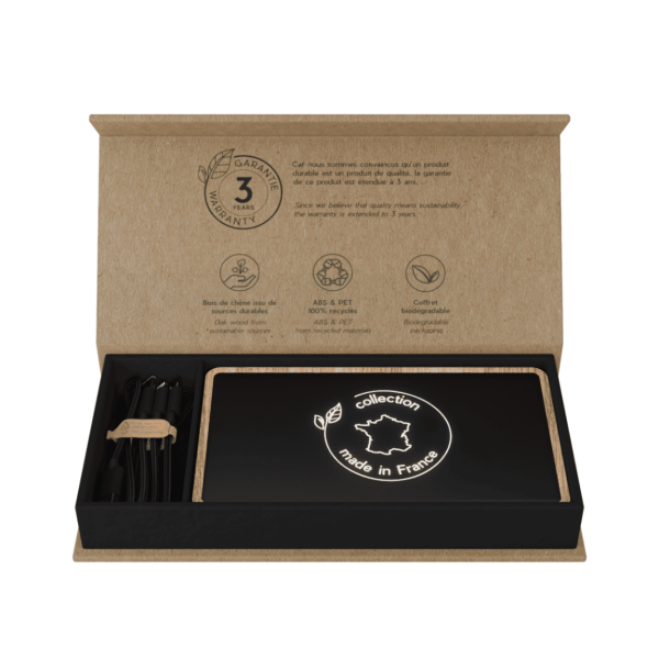 Batterie externe Made in France logo lumineux – 5000 mAh