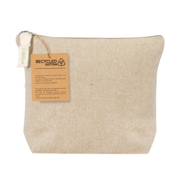 Trousse pochette en coton recyclé personnalisable