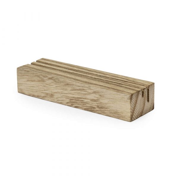 Porte menu personnalisé en ardoise avec une base en bois