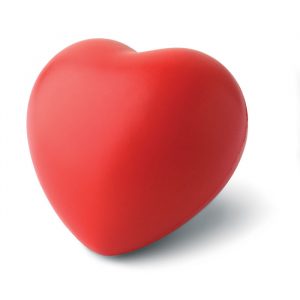 Objet anti stress en forme de coeur personnalisable avec un logo