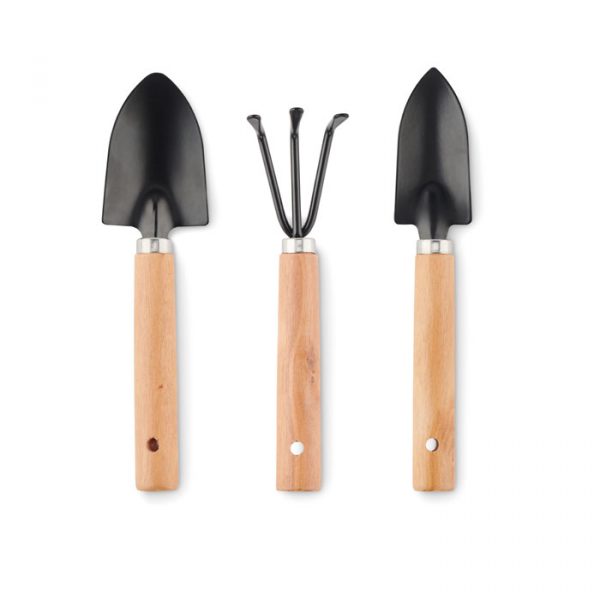 Set de 3 outils de jardinage personnalisés avec une pochette feutre