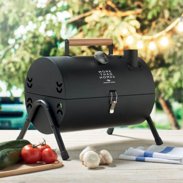Barbecue portable en fer personnalisable avec cheminée