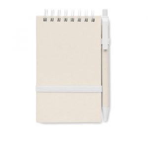 Bloc notes personnalisable A6 en brique de lait recyclée - 70 feuilles