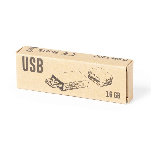 Clé USB en bois personnalisable avec cache - 16 Go