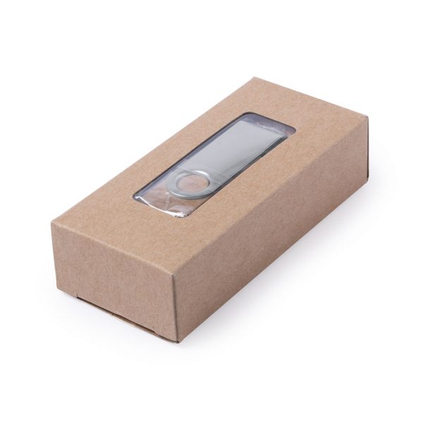 Clé USB en carton recyclé personnalisée avec clip en métal
