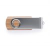 Clé USB en bambou personnalisée avec cache métal - 16 Go