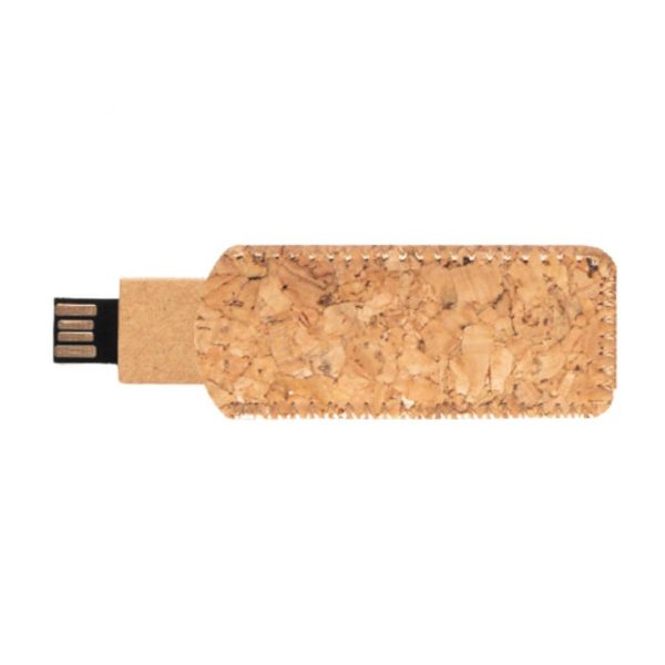 Clé USB en carton recyclé personnalisable avec étui en liège