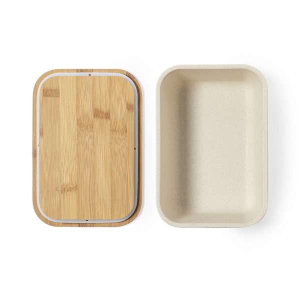 Lunchbox personnalisable avec couvercle et couverts en bambou