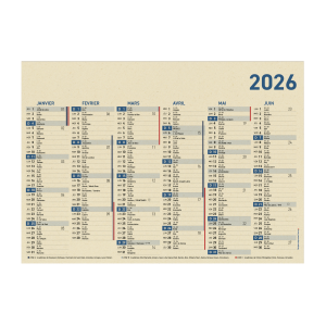 Calendrier Made in France personnalisé en canne à sucre
