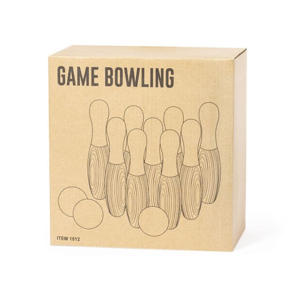 Jeu de bowling personnalisable avec un logo en bois