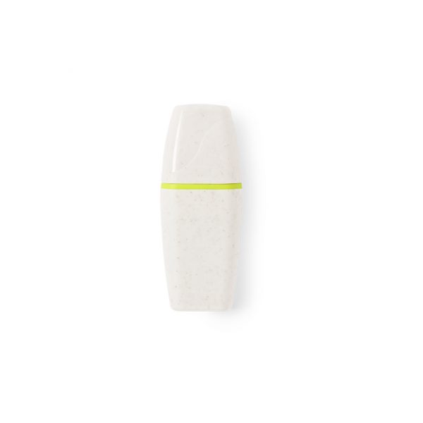 Surligneur fluorescent jaune en paille de blé personnalisablé