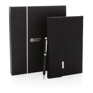 Set carnet A5 de note publicitaire et stylo Swiss Peak