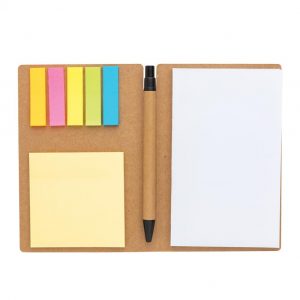 Carnet A6 personnalisé de notes autocollantes avec stylo