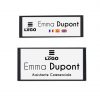 Badge personnalisable nominatif avec attache magnétique
