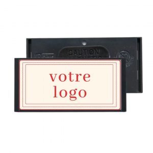 Badge personnalisable nominatif avec attache magnétique