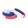 Bracelet publicitaire bleu blanc rouge pour supporters