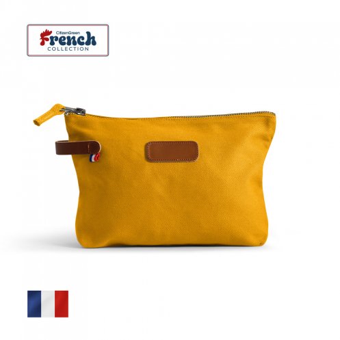 Trousse zippée jaune