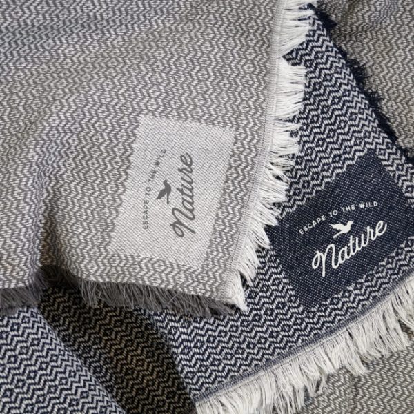 Plaid en coton recyclé personnalisable - Made in UE - 320 gr/m²