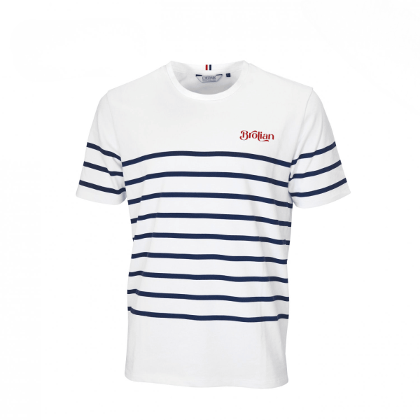 T-shirt marinière personnalisée coton bio épais – 230 gr/m²
