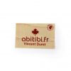 Porte badge en bois publicitaire